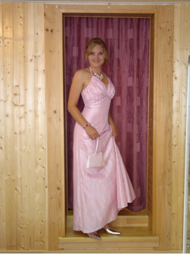 Detail Abendkleid 25-247, rosa